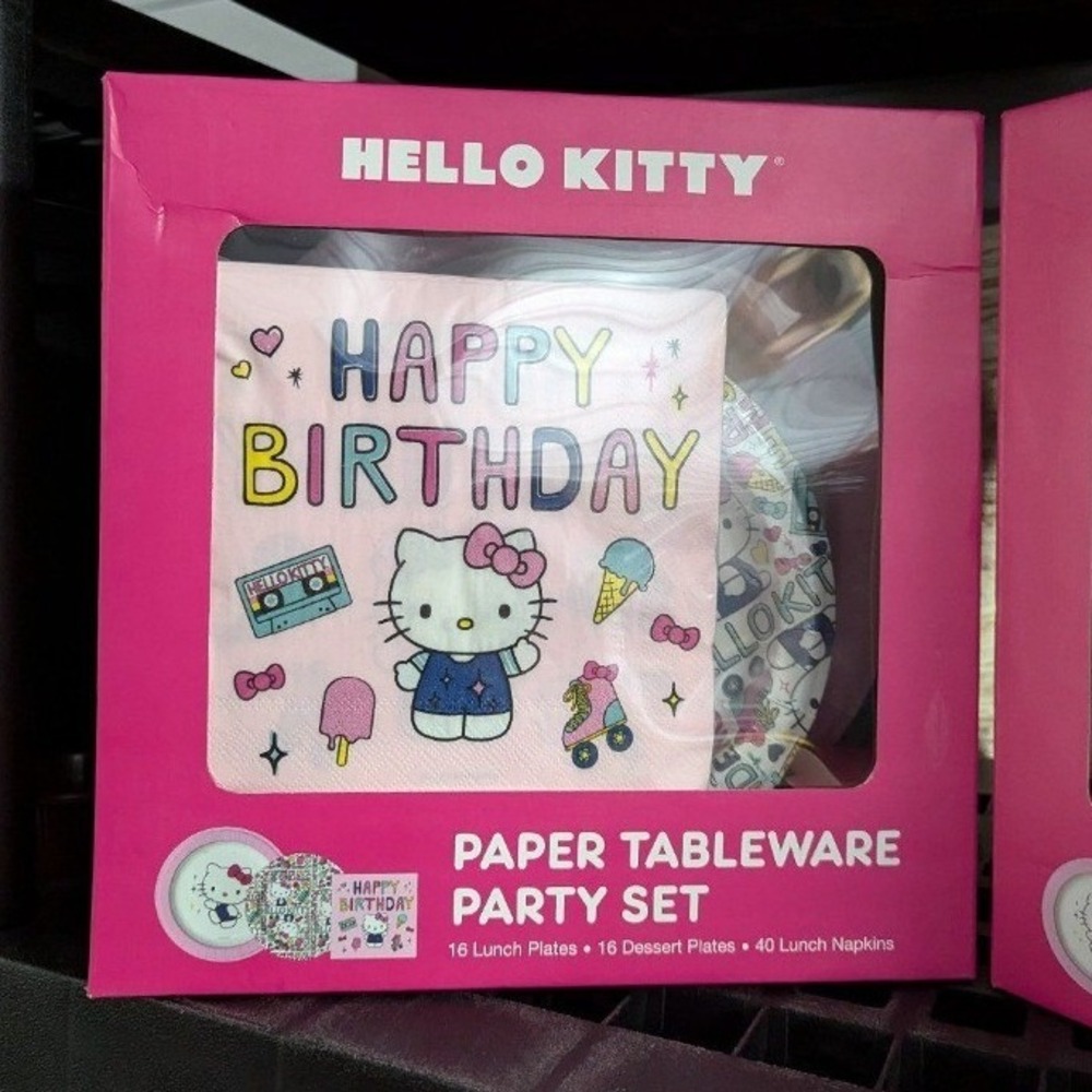 Kawaii Hello Kitty Sanrio Birthday Party Tabelware Set Y2K Pink party Supplies